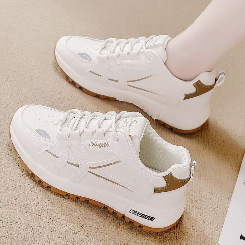 Outdoor Sports Shoes - รองเท้ากีฬาลำลองสีขาวแฟชั่นสำหรับผู้หญิง รองเท้าใส่สบายสำหรับกิจกรรมกลางแจ้งรุ่นใหม่ รองเท้าทันสมัย
