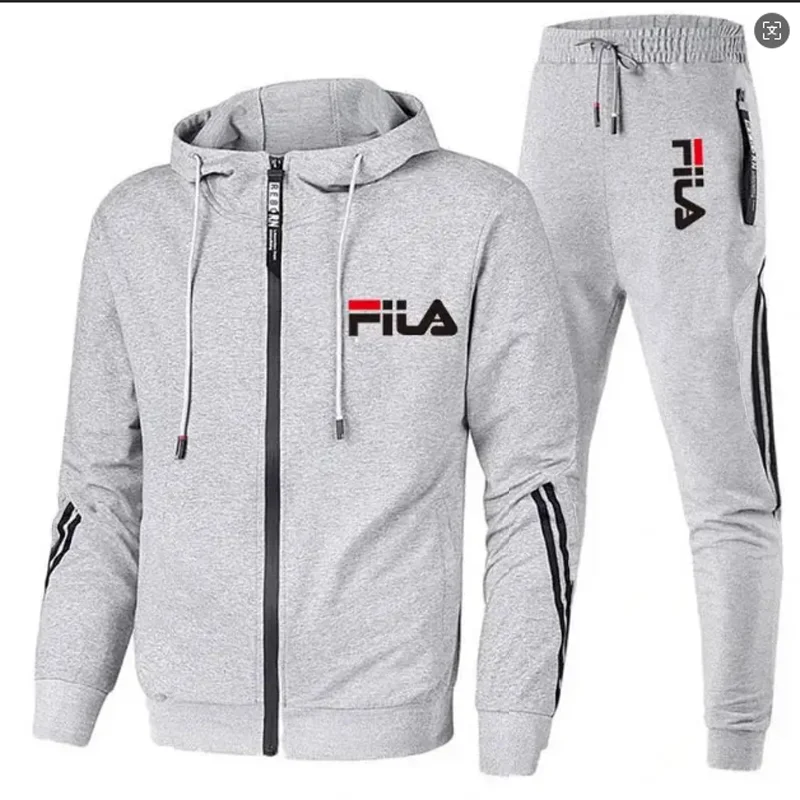 Outdoor Sportswear - ชุดเซ็ตเสื้อแจ็คเก็ตซิปและกางเกงวอร์มสำหรับผู้ชาย ฤดูใบไม้ผลิและฤดูใบไม้ร่วง ปี 2026 ชุดลำลองสำหรับเล่นบาสเก็ตบอลและออกกำลังกาย ชุดสองชิ้น