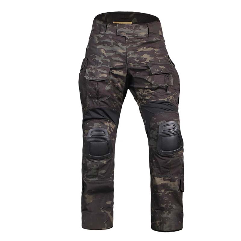 Outdoor Sport Climbing Gear - กางเกงคอมแบท G3 +แผ่นรอง กางเกงกีฬาแบบยืดหยุ่น อุปกรณ์ทางยุทธวิธี ลายพราง