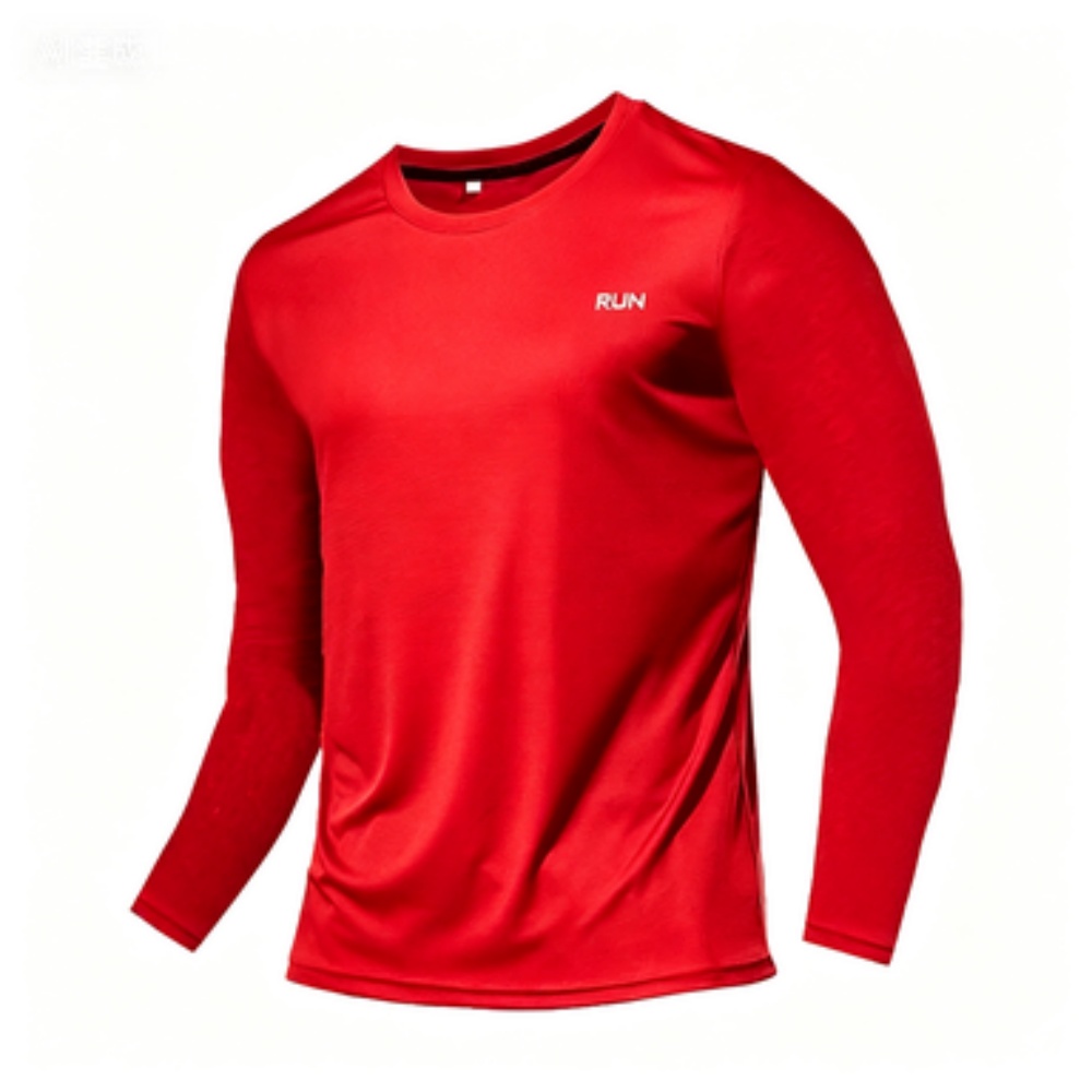 Outdoor Sportswear - เสื้อกีฬาแขนยาวคอกลมแบบลำลอง ระบายอากาศได้ดี เหมาะสำหรับวิ่ง ออกกำลังกาย และสวมใส่กลางแจ้งทุกวัน