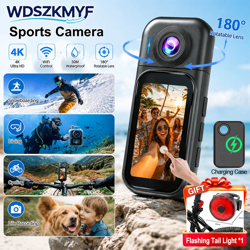 Outdoor Sport Ideas - กล้อง 4K/1080P/30FPS HD กล้องมินิสปอร์ต กล้อง WiFi