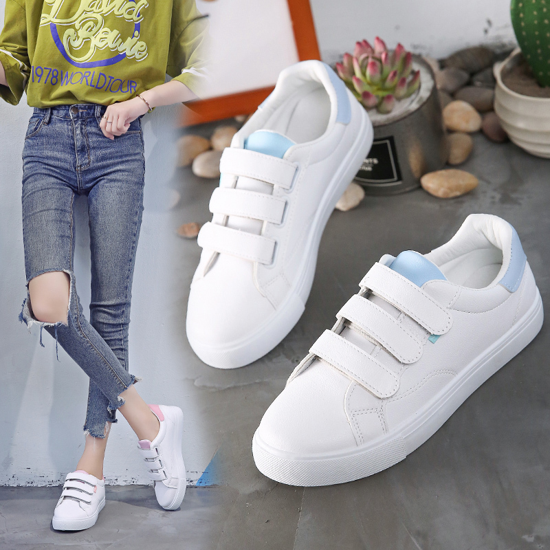 Outdoor Sports Shoes - รองเท้าผ้าใบผู้หญิงสีขาวแบบสวม รุ่นใหม่สำหรับฤดูใบไม้ร่วง เหมาะสำหรับนักเรียน แฟชั่น เซ็กซี่ สบายๆ
