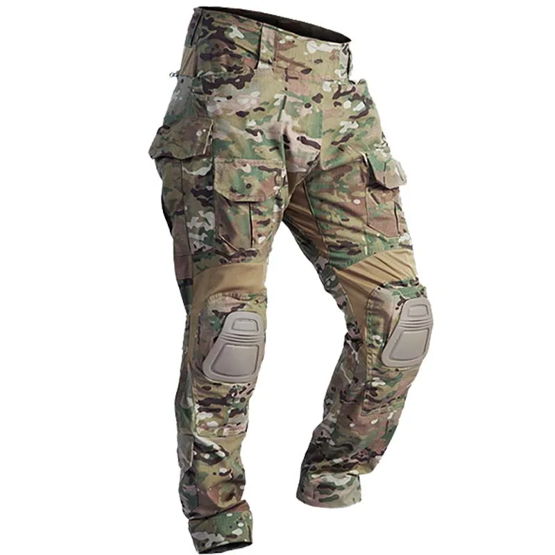 Outdoor Sport Climbing Gear - G3 Combatกางเกง + แผ่นยืดหยุ่นกางเกงกีฬายุทธวิธีเกียร์CPปีนเขาCamoกลางแจ้งยุทธวิธีกางเกงAirsoft Cargo Casualทํางานกางเกง