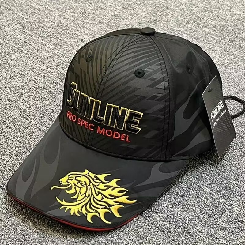 Outdoor Sport Hat Classic - หมวกตกปลา SUNLINE คลาสสิกสําหรับผู้ชาย, หมวกผ้าฝ้ายป้องกันรังสียูวี, หมวกเบสบอลปัก, หมวกกีฬากลางแจ้ง,