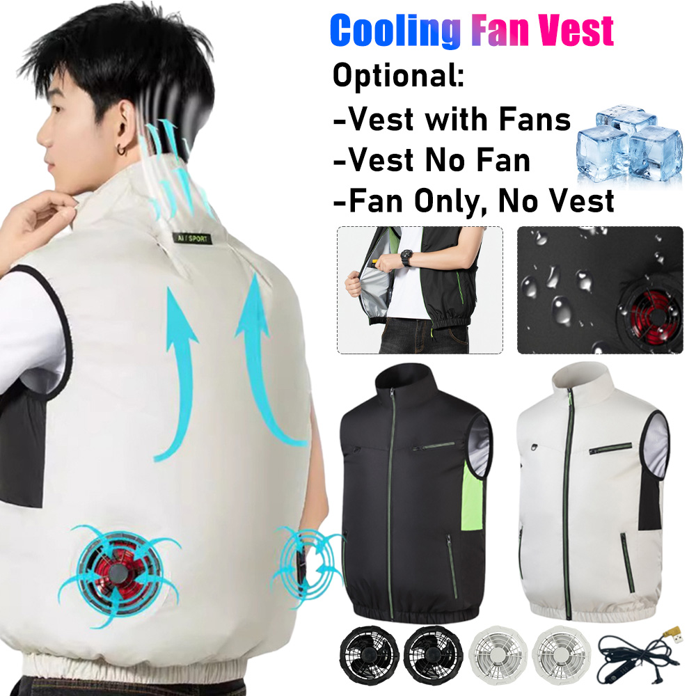 Outdoor Sport Jacket Men - 2025 พัดลมระบายความร้อนเสื้อกั๊ก Air Conditioner เสื้อผ้าพัดลมน้ําแข็งสําหรับผู้ชายผู้หญิงทํางานกีฬากลางแจ้ง Camping
