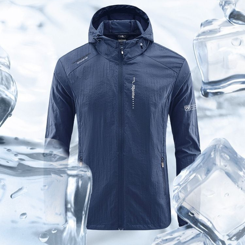 Outdoor Sport Jacket Men - เสื้อกันลมสำหรับออกกำลังกาย น้ำหนักเบาพิเศษ เสื้อคลุมฤดูร้อน แห้งเร็ว ป้องกันแสงแดด เสื้อแจ็คเก็ตบางสำหรับผู้ชาย