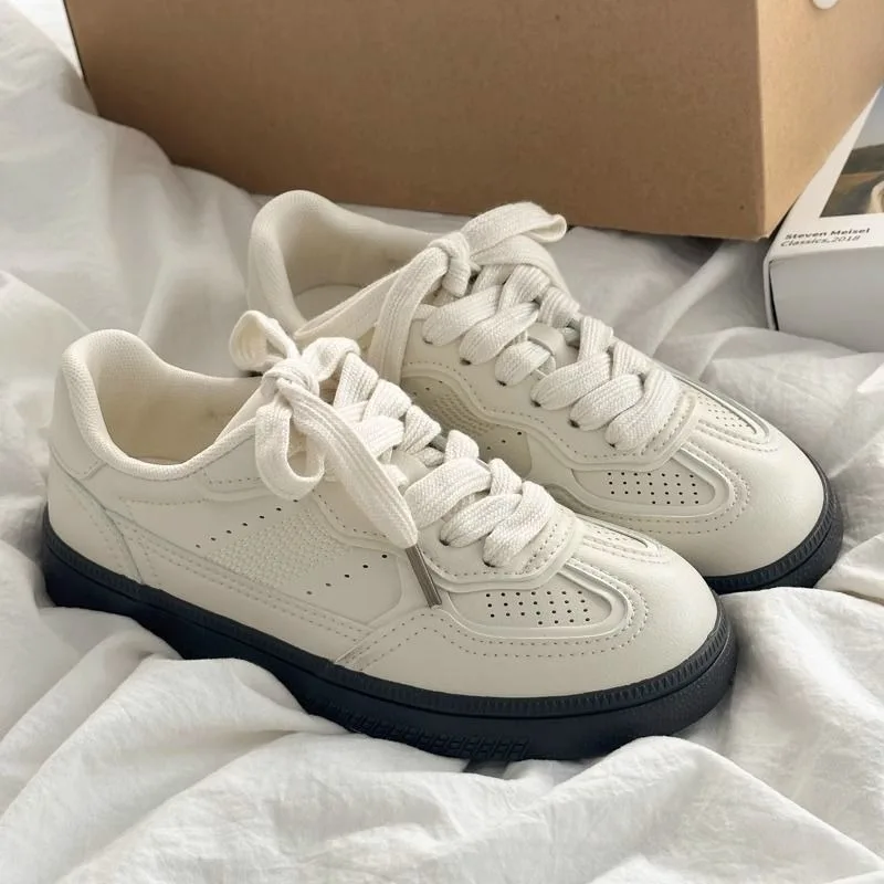 Outdoor Sports Shoes - แฟชั่นระบายอากาศได้ดีรองเท้าสีขาวสบายๆผู้หญิงรองเท้าผ้าใบหนาเดินเทรนเนอร์กีฬากลางแจ้งรองเท้าวิ่งรองเท้าผ้าใบใหม่