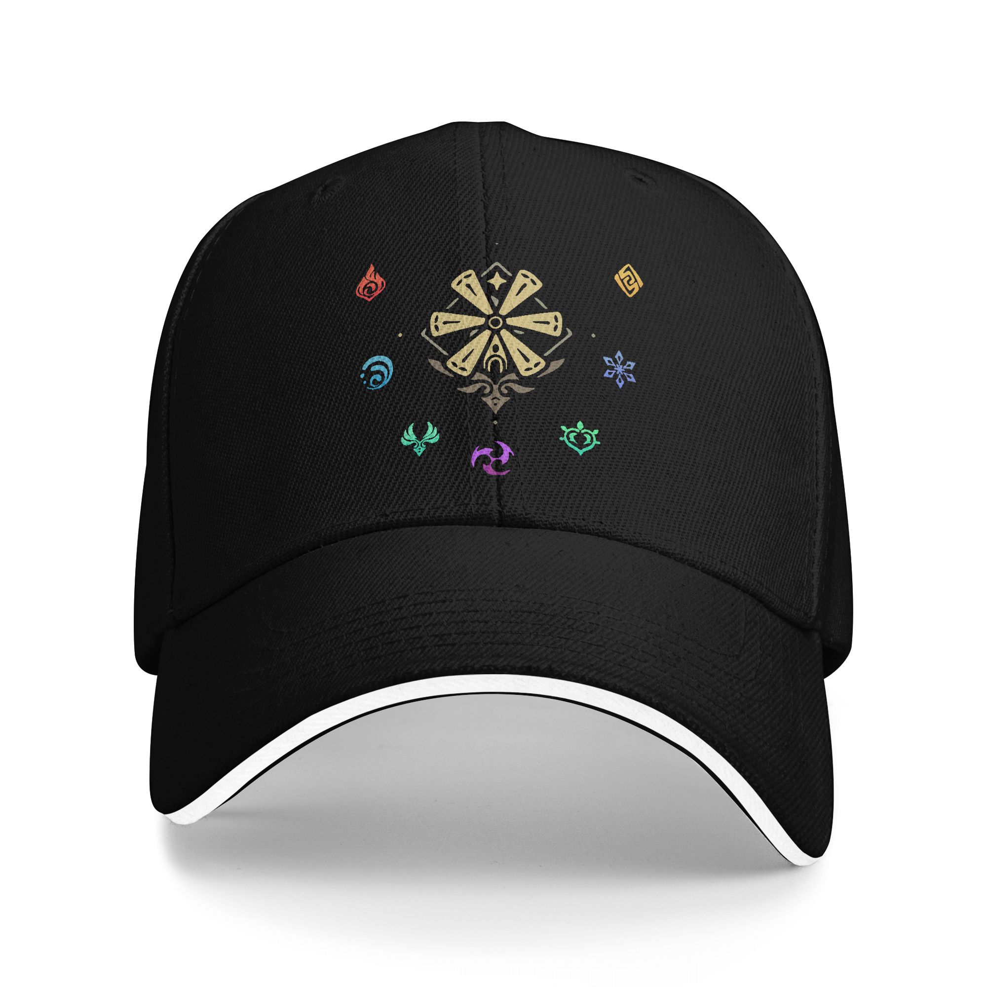 Outdoor Sport Hat Classic - หมวกแก๊ปเบสบอล Genshin Impact Elements Impact คลาสสิก