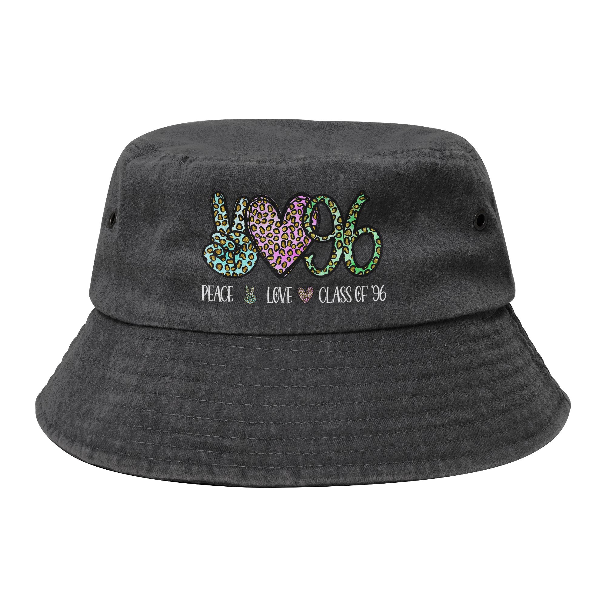 Outdoor Sport Ideas - หมวกบักเก็ตทรงวินเทจลายเสือดาว รุ่นปี 1996 สำหรับผู้หญิงและผู้ชาย เหมาะสำหรับงานรับปริญญา กีฬา