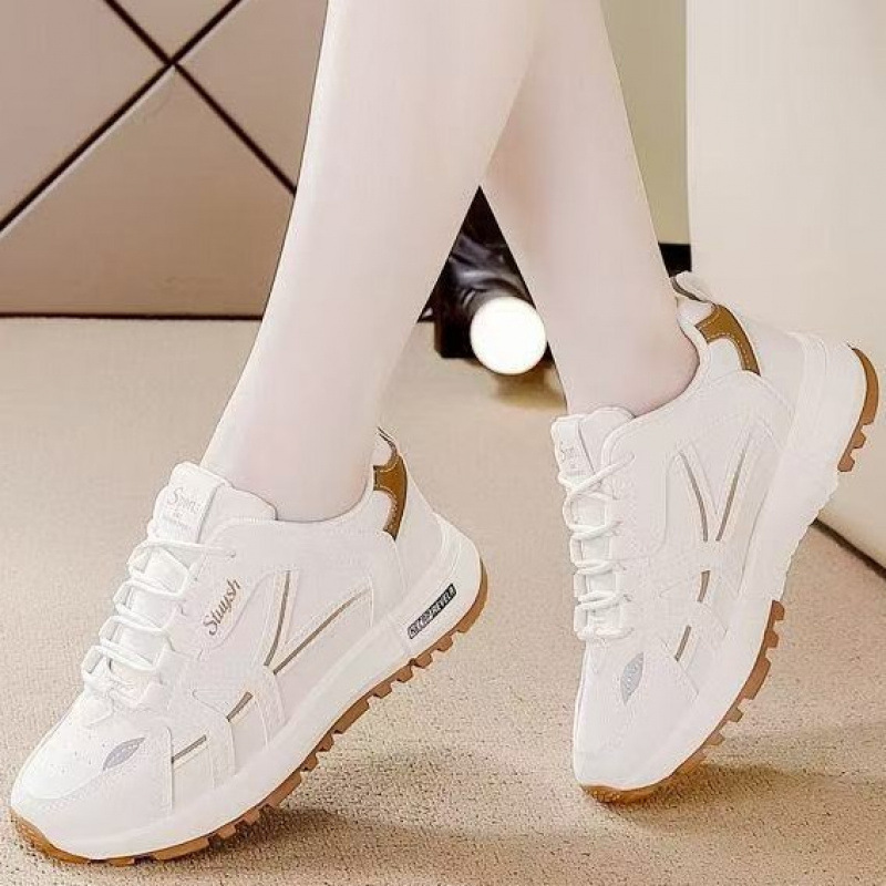 รองเท้ากีฬาลำลองสีขาวแฟชั่นสำห - Outdoor Sports Shoes บทวิจารณ์และราคา
