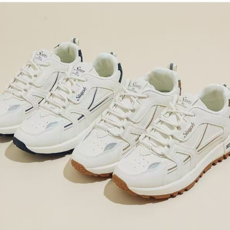 รองเท้ากีฬาลำลองสีขาวแฟชั่นสำห - Outdoor Sports Shoes บทวิจารณ์และราคา