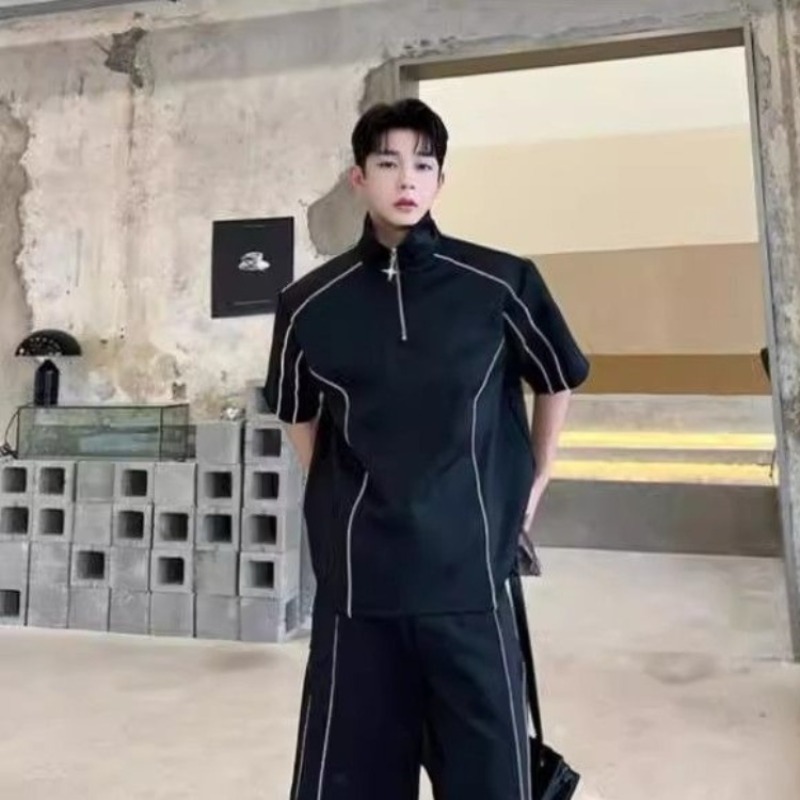 ชุดกีฬาผู้ชายสไตล์เกาหลี เสื้อ - Outdoor Sportswear บทวิจารณ์และราคา