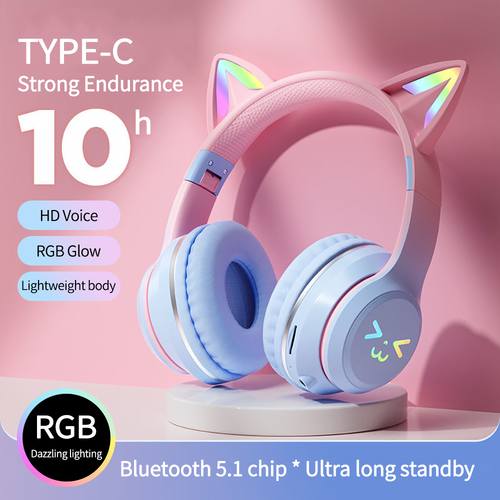 หูฟังไร้สายไล่โทนสี RGB หูแมวน - Outdoor Sport Activities For Kids บทวิจารณ์และราคา