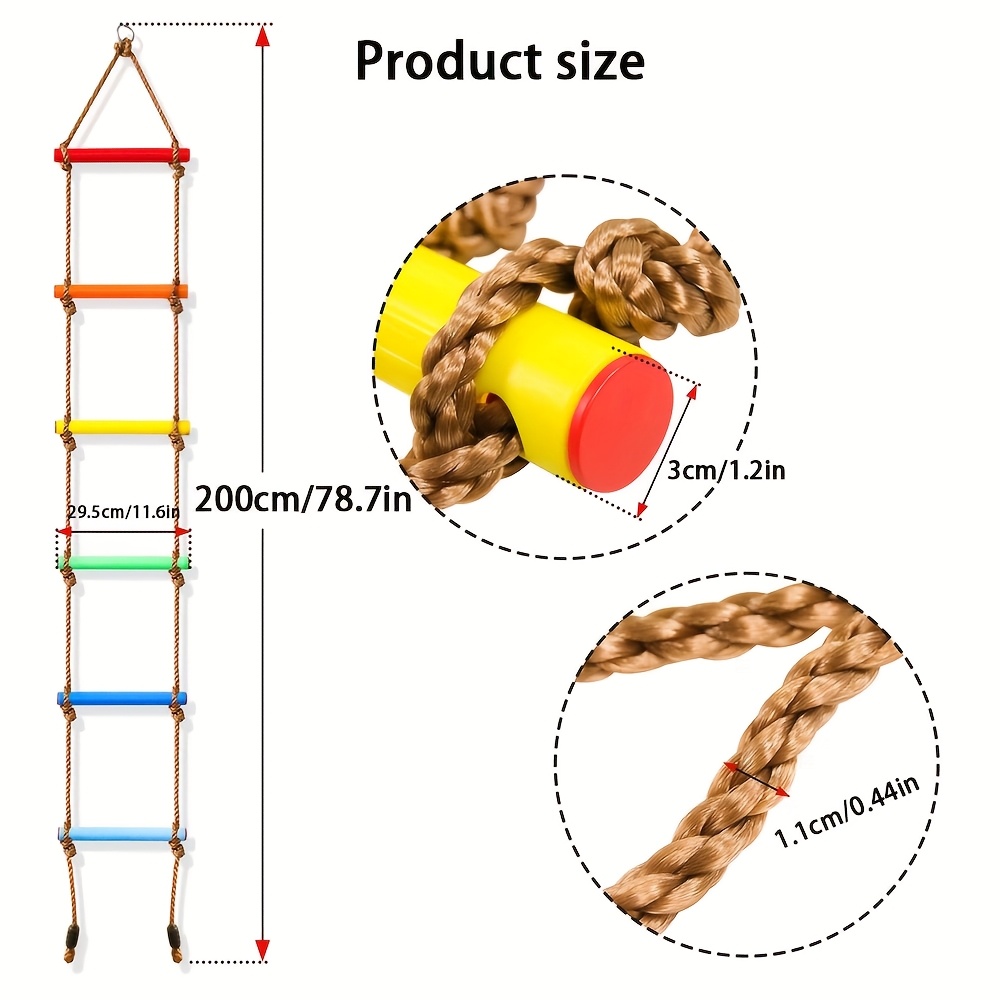 บันไดปีนป่ายหลากสีสำหรับเด็ก 1 - Outdoor Sport Climbing Gear บทวิจารณ์และราคา