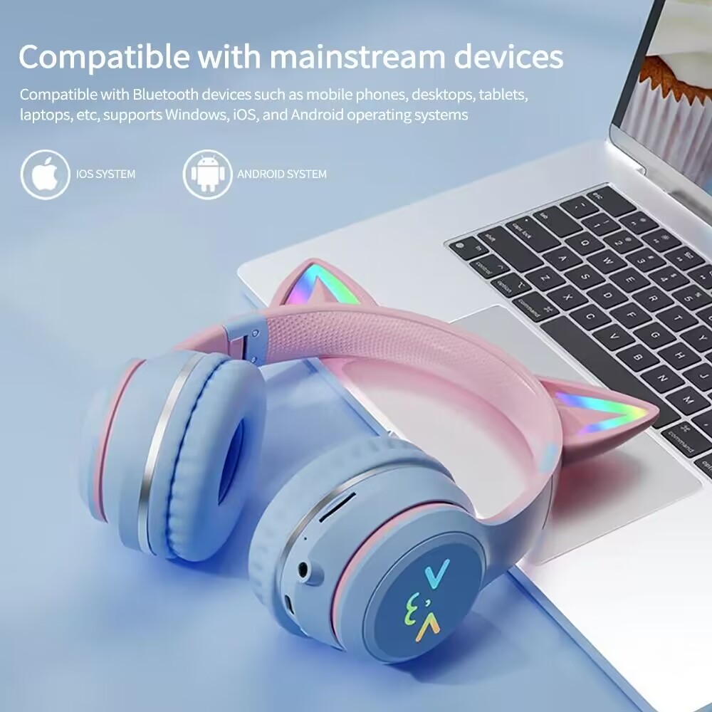 หูฟังไร้สาย RGB หูฟังบลูทูธหูแ - Outdoor Sport Activities For Kids บทวิจารณ์และราคา