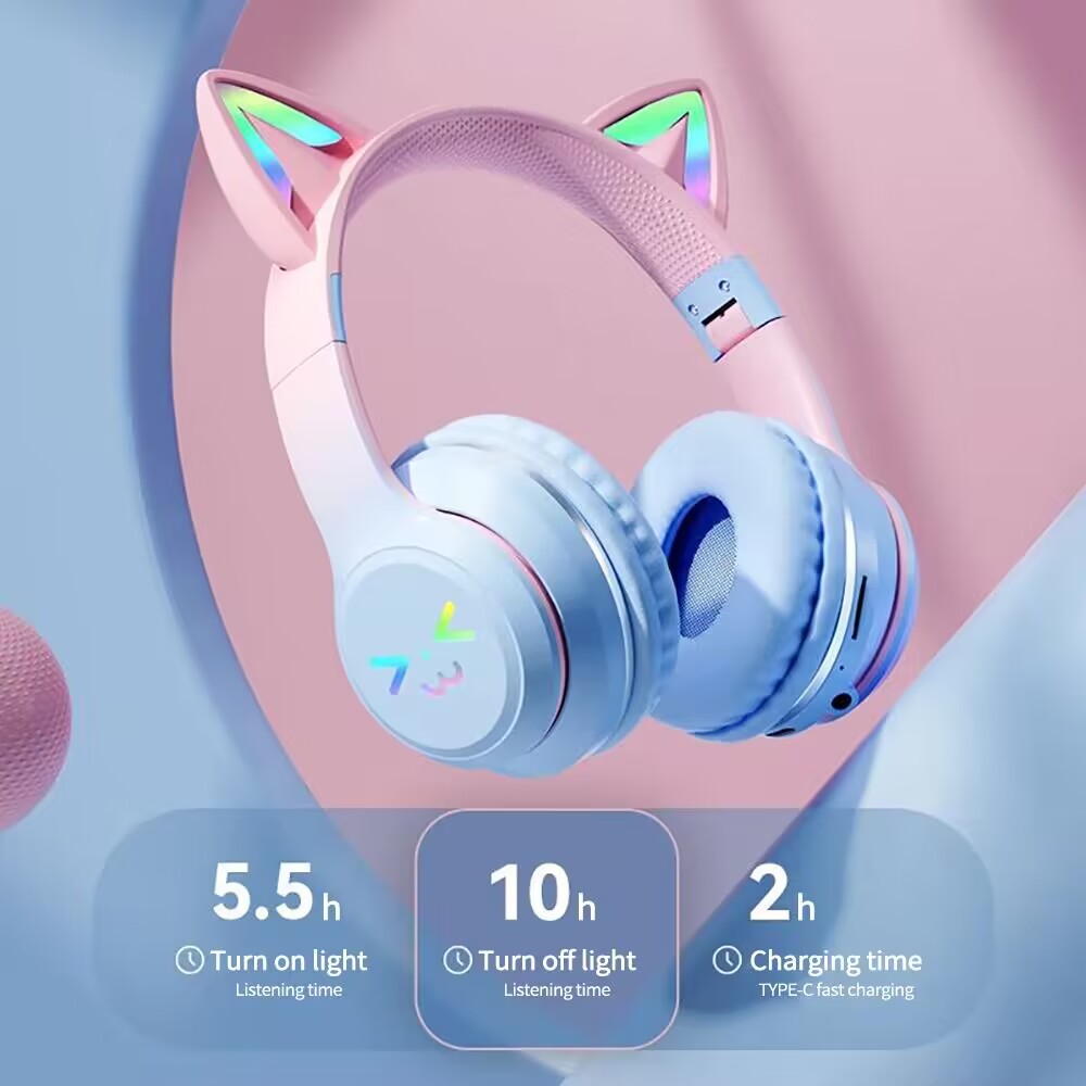 หูฟังไร้สาย RGB หูฟังบลูทูธหูแ - Outdoor Sport Activities For Kids บทวิจารณ์และราคา